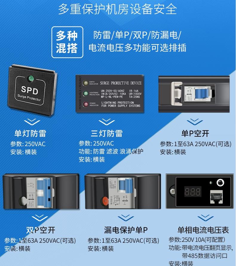 MG3538663三燈防雷32A防雷PDU多重保護機房設(shè)備
